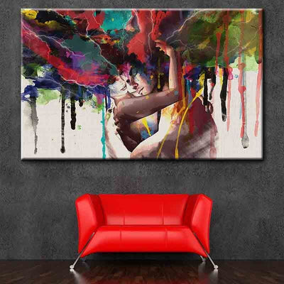 Modern No Frame Abstract Women Portrait Paining Wall Art Canvas Paintings Home Decor For Bedroom Or Living Room Decoration